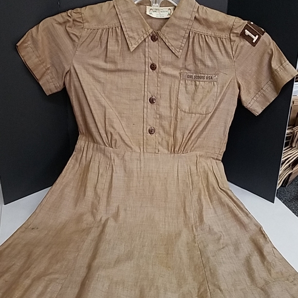 VINTAGE Brownie Girl Scouts dress - Picture 1 of 9